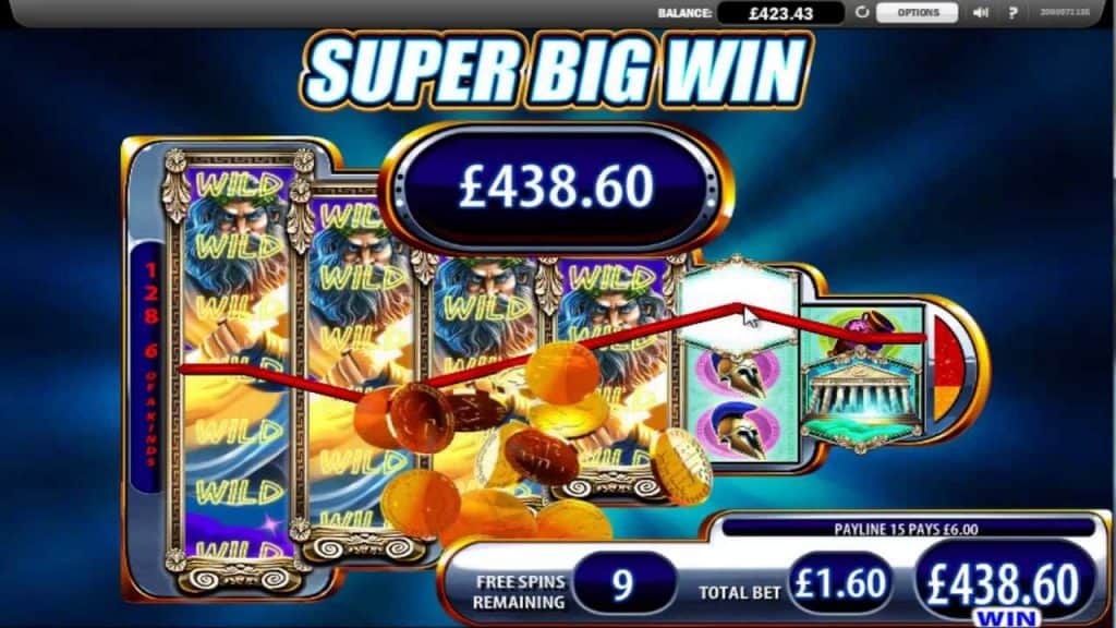 Zeus 2 slot machine big win